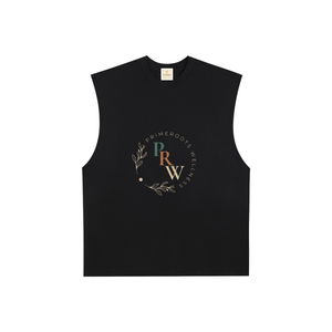 Raw Edge Cotton Tank Top