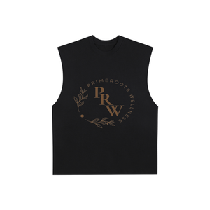 Raw Edge Cotton Tank Top