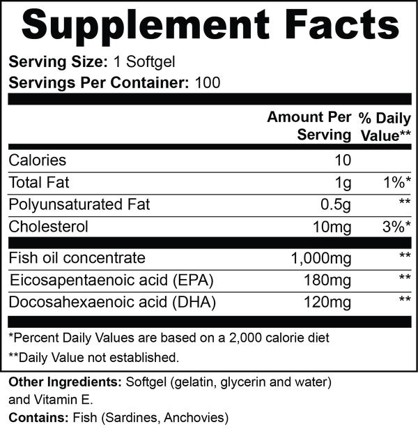 Omega-3 EPA 180mg + DHA 120mg