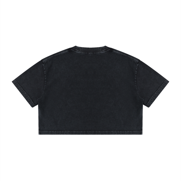 Women's Mineral Wash Cotton Crop T-Shirt